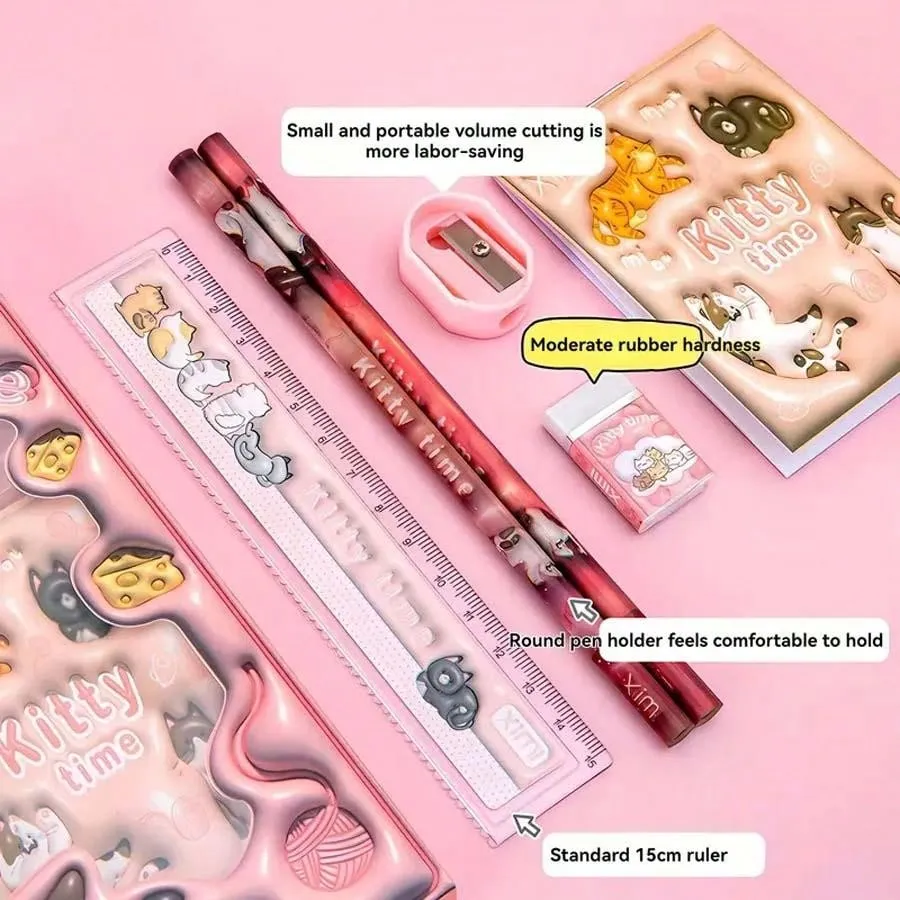1 Sets,3D Animal Print Stationery Gift Box - Perfect For Students & Back To School - Heartwarming Holiday Rewards - Versatile Learning & Office Supplies For All Ages