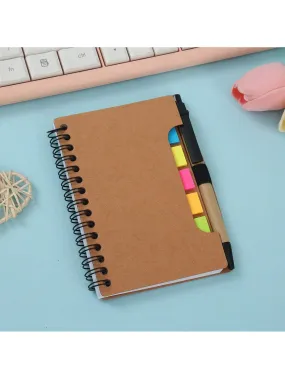100-Page Softcover Spiral Notebook For Horizontal Sketching, Memo, Journal, Stationery Office And School Supplies, With Pen
