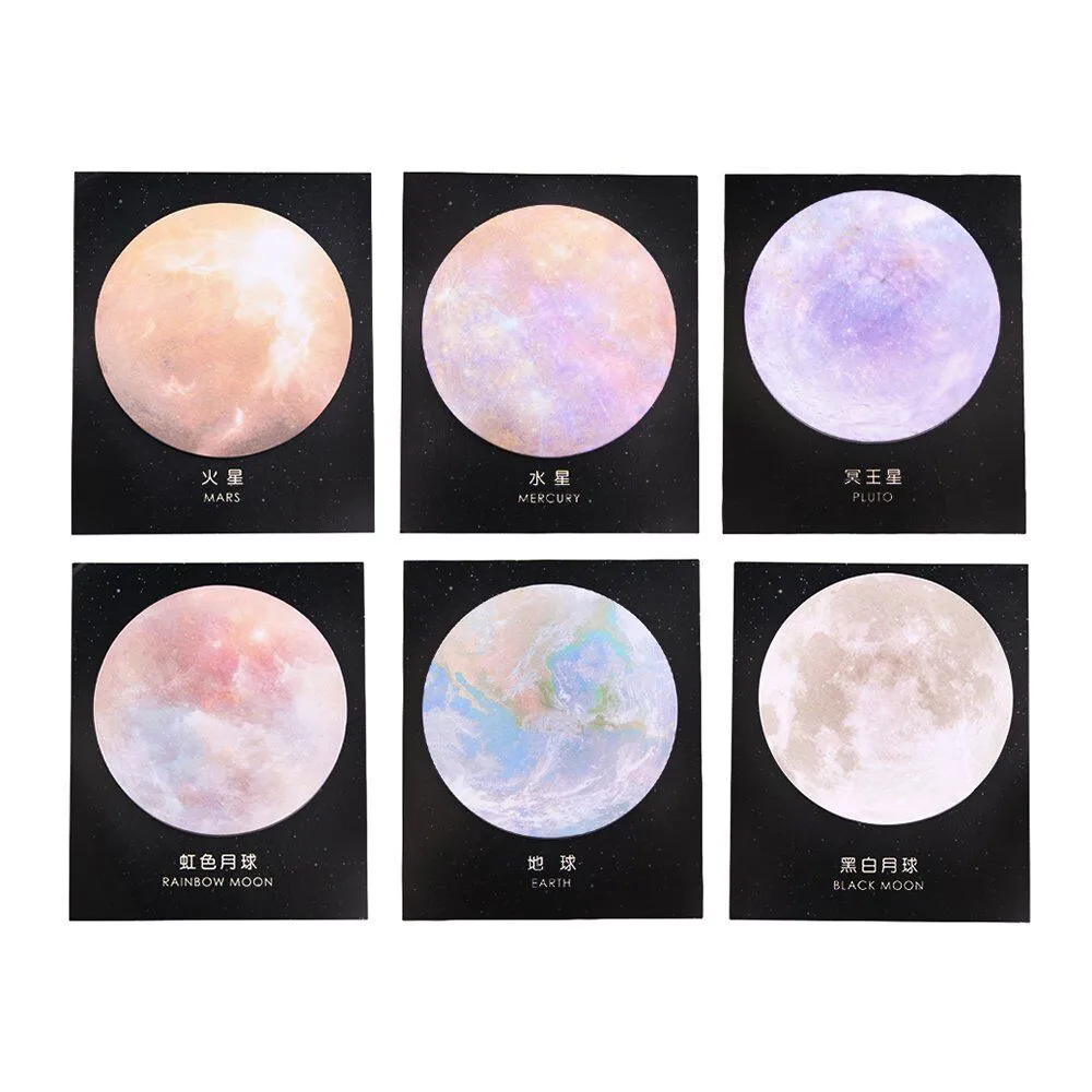 180 Sheet/6 Pads Planet Sticky Notes Self-Adhesive Notes Notepads Posted Writing