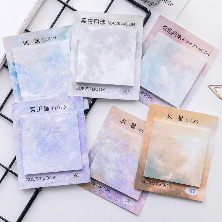 180 Sheet/6 Pads Planet Sticky Notes Self-Adhesive Notes Notepads Posted Writing