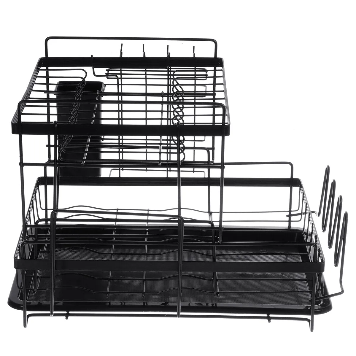 2 Tier Multifunctional Kitchen Drying Dish Rack over Sink Drainer Shelf