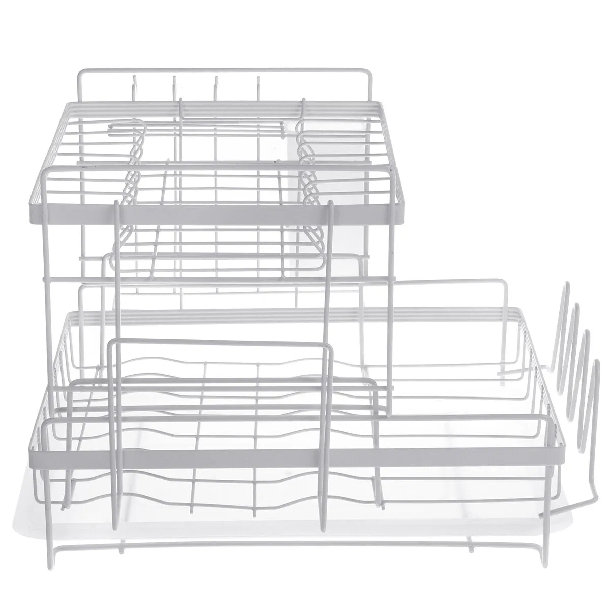 2 Tier Multifunctional Kitchen Drying Dish Rack over Sink Drainer Shelf