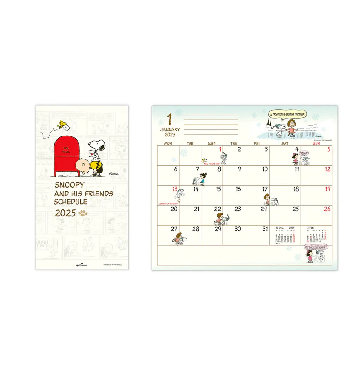 2025 Peanuts Snoopy Slim Monthly Planner [Send A Letter]