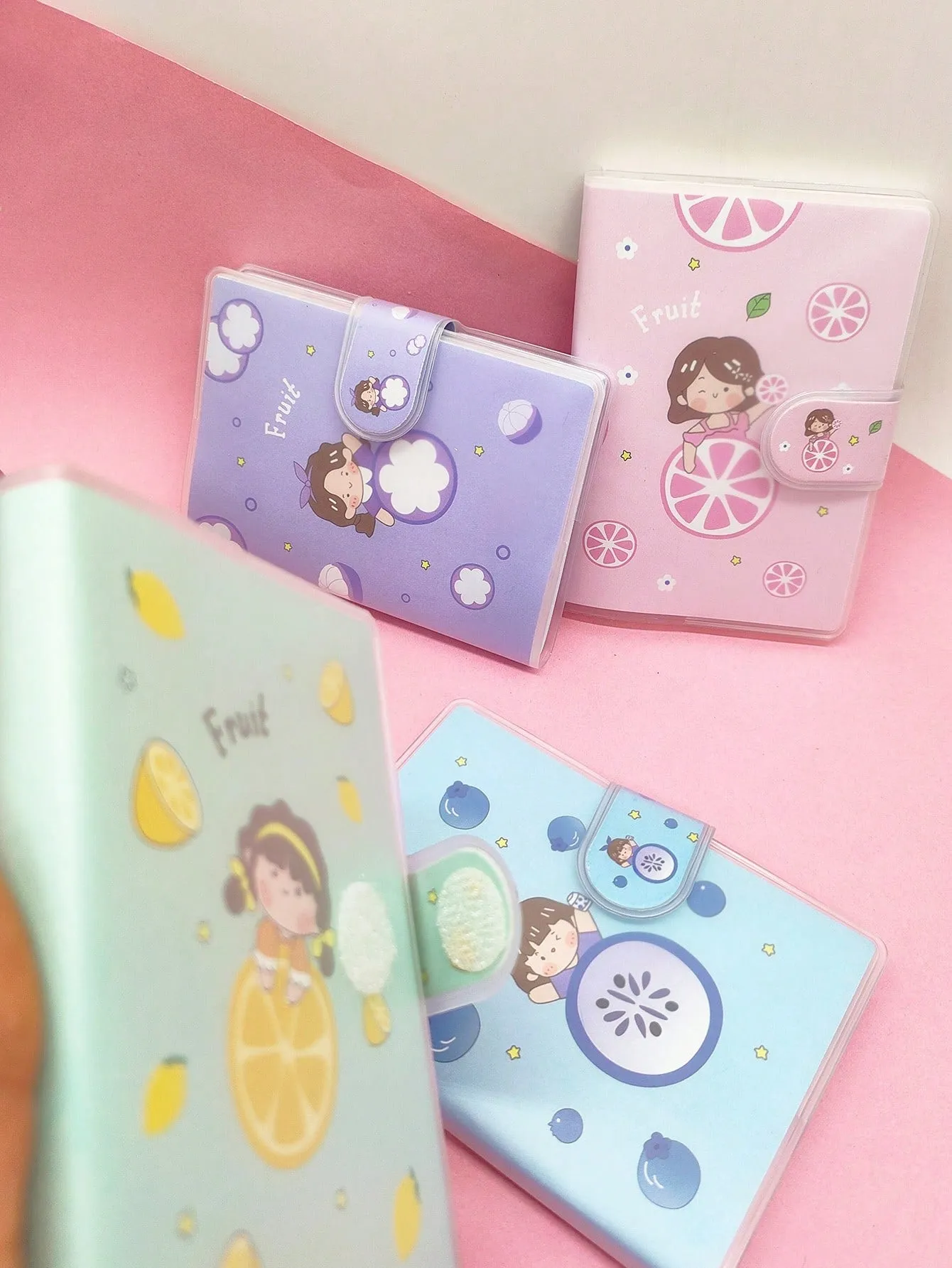 4pcs/Set A7 Portable Pocket Mini Notebooks With 70 Sheets, Creative Cartoon Cute Student Diary,  Closure Cover
