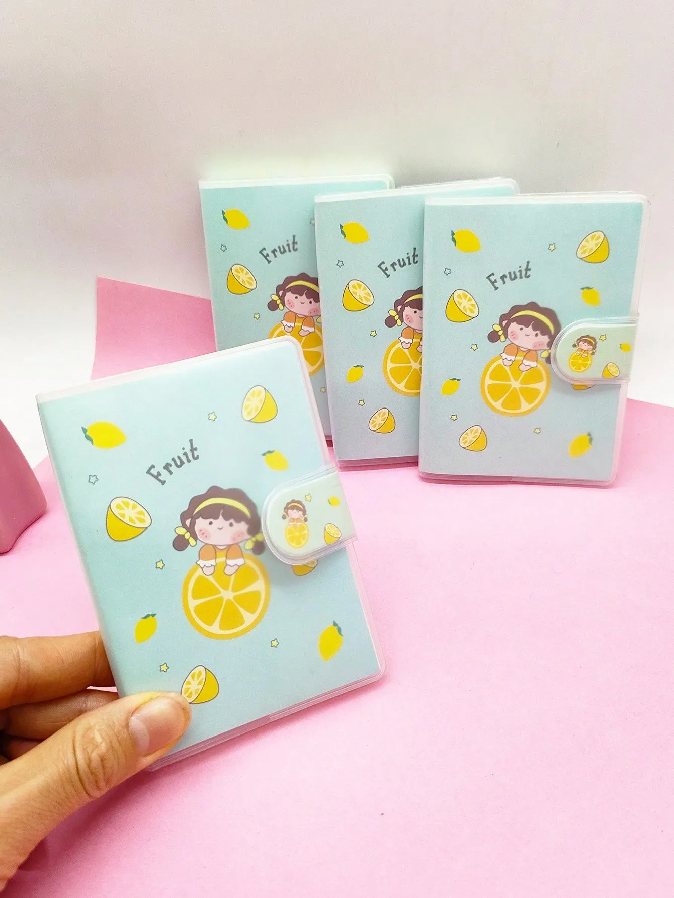 4pcs/Set A7 Portable Pocket Mini Notebooks With 70 Sheets, Creative Cartoon Cute Student Diary,  Closure Cover