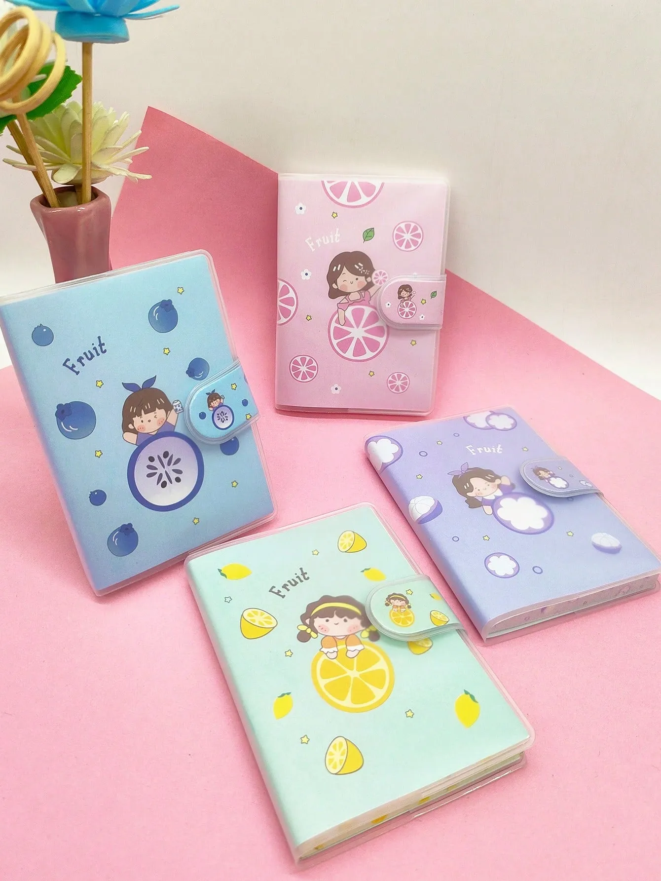 4pcs/Set A7 Portable Pocket Mini Notebooks With 70 Sheets, Creative Cartoon Cute Student Diary,  Closure Cover
