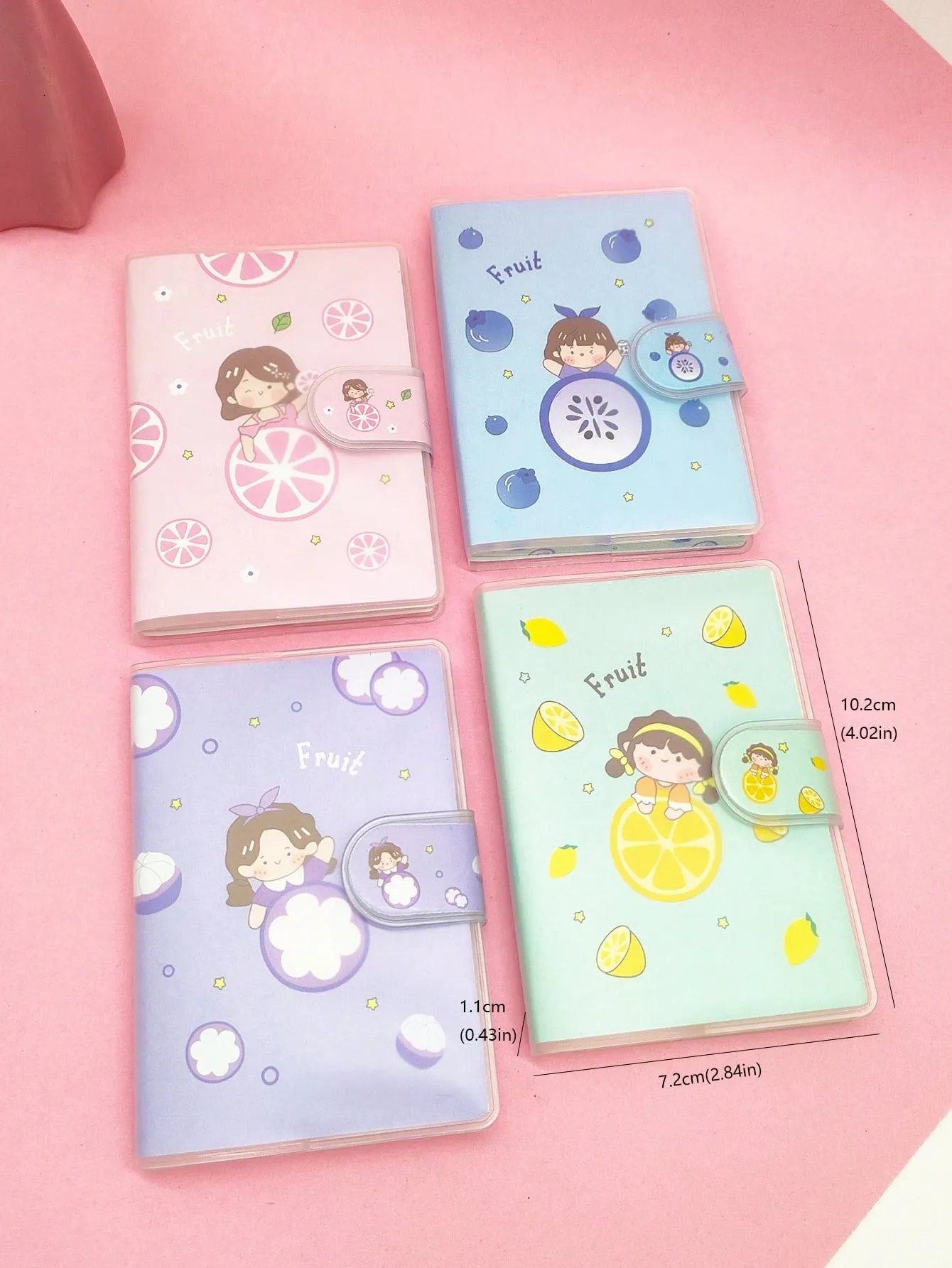 4pcs/Set A7 Portable Pocket Mini Notebooks With 70 Sheets, Creative Cartoon Cute Student Diary,  Closure Cover