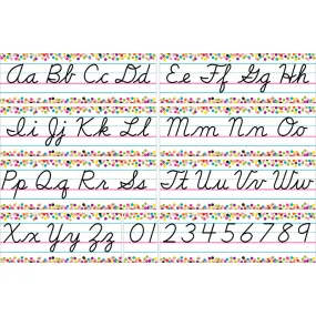 #58366 CURSIVE WRITING BULLETIN BOARD ST COLORFUL VIBES