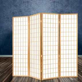 6 Panel Room Divider Screen 261x179cm - Natural