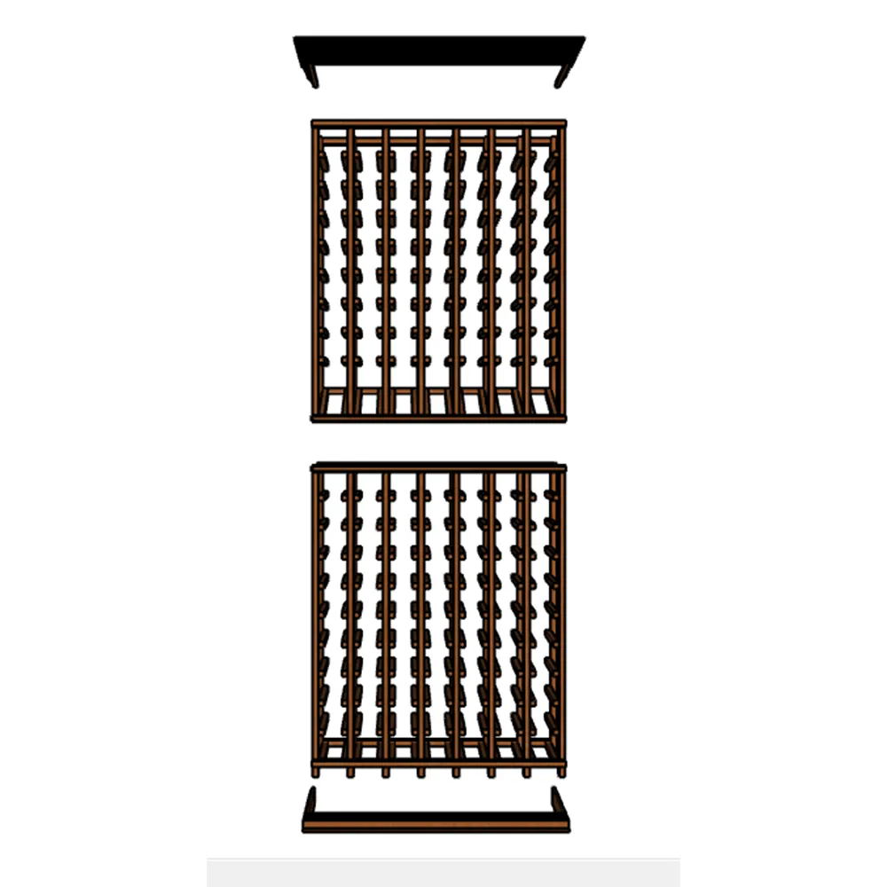 7 Column - 133 Bottle 6.5ft Wine Rack Kit with Display