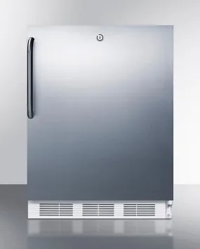 Accucold 24" Wide Built-In All-Refrigerator with Front Lock and Stainless Steel Exterior - FF7LWCSS