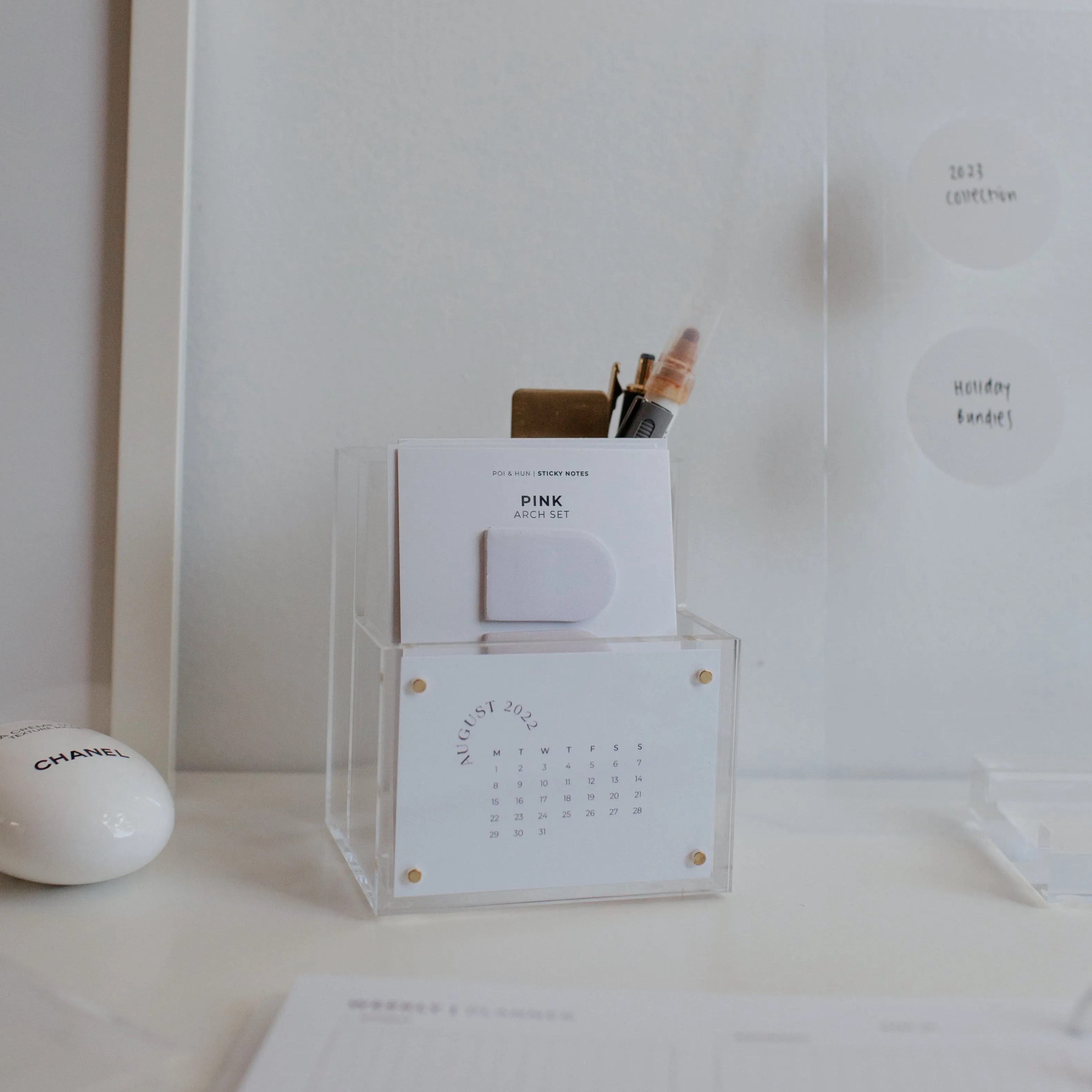 Acrylic Pen   Card Holder Organizer