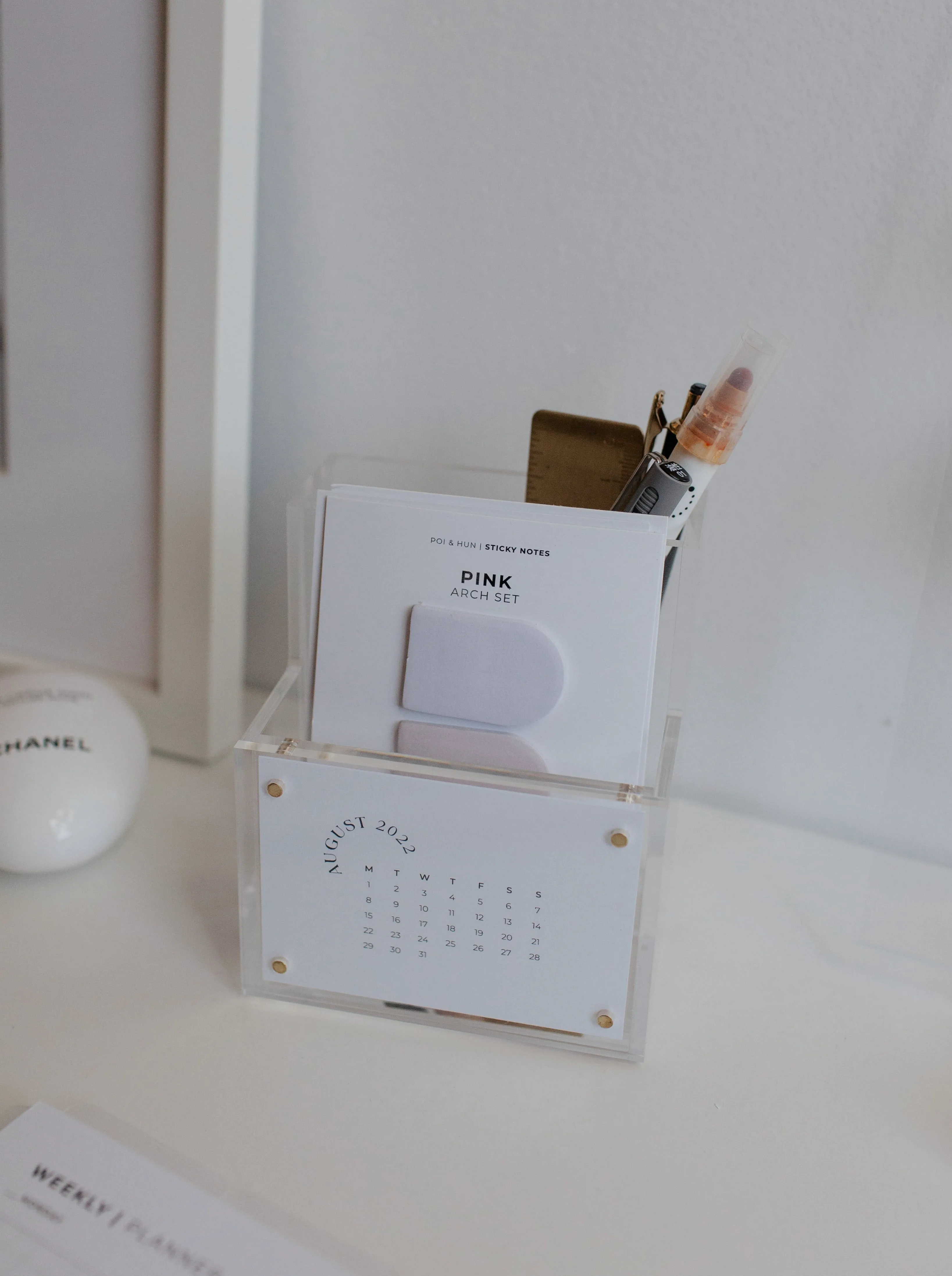 Acrylic Pen   Card Holder Organizer