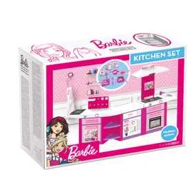 Barbie Kitchen Set: The Barbie Kitchen Playset is larger than life and includes multiple modular components that all fit together to create your dream Barbie kitchen - 1614