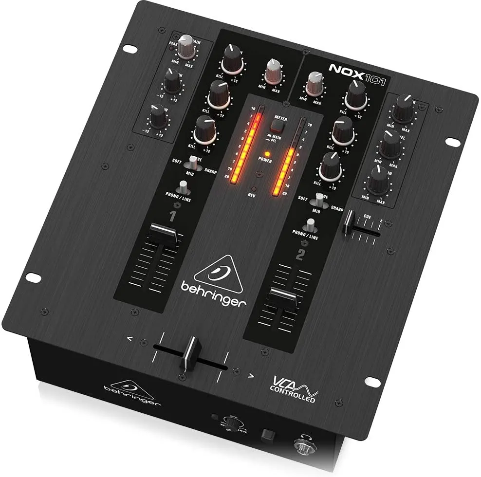 Behringer NOX101 Premium 2-Channel Dj Mixer with Full VCA-Control and Ultra Glide Crossfader Black