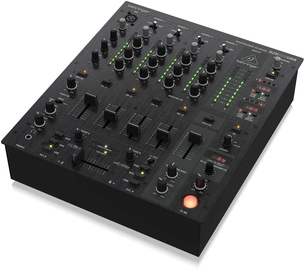 Behringer Pro Mixer DJX900USB Professional 5-Channel DJ Mixer - Black