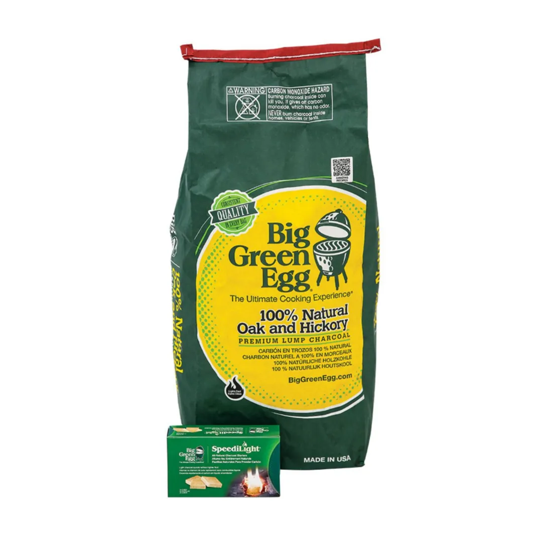 Big Green Egg XLarge Charcoal Grill in Modular Nest with Expansion & 3 Acacia Inserts Package