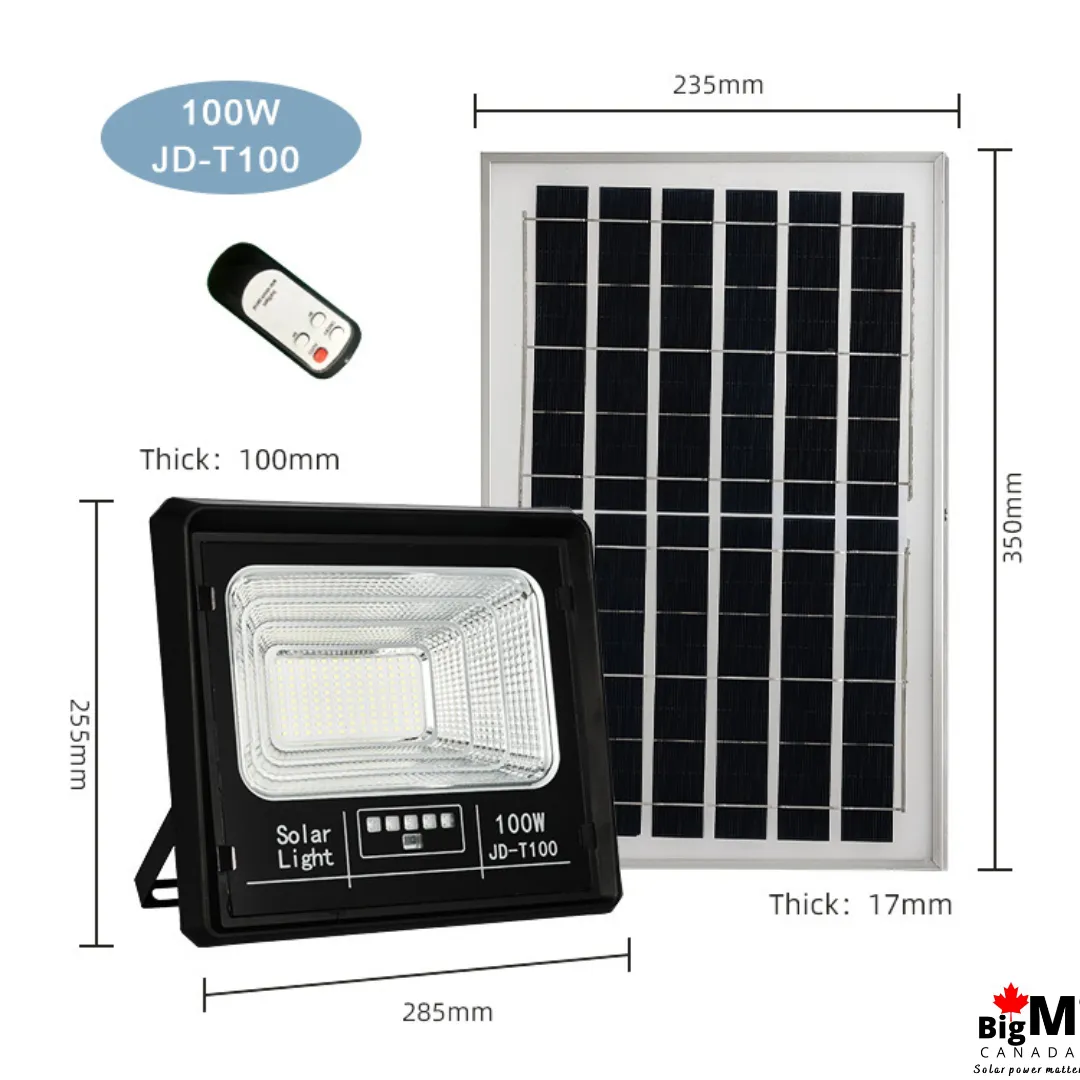 BigM Solar Bright Flood Lights – 100W, 200W & 300W for Constant Lighting