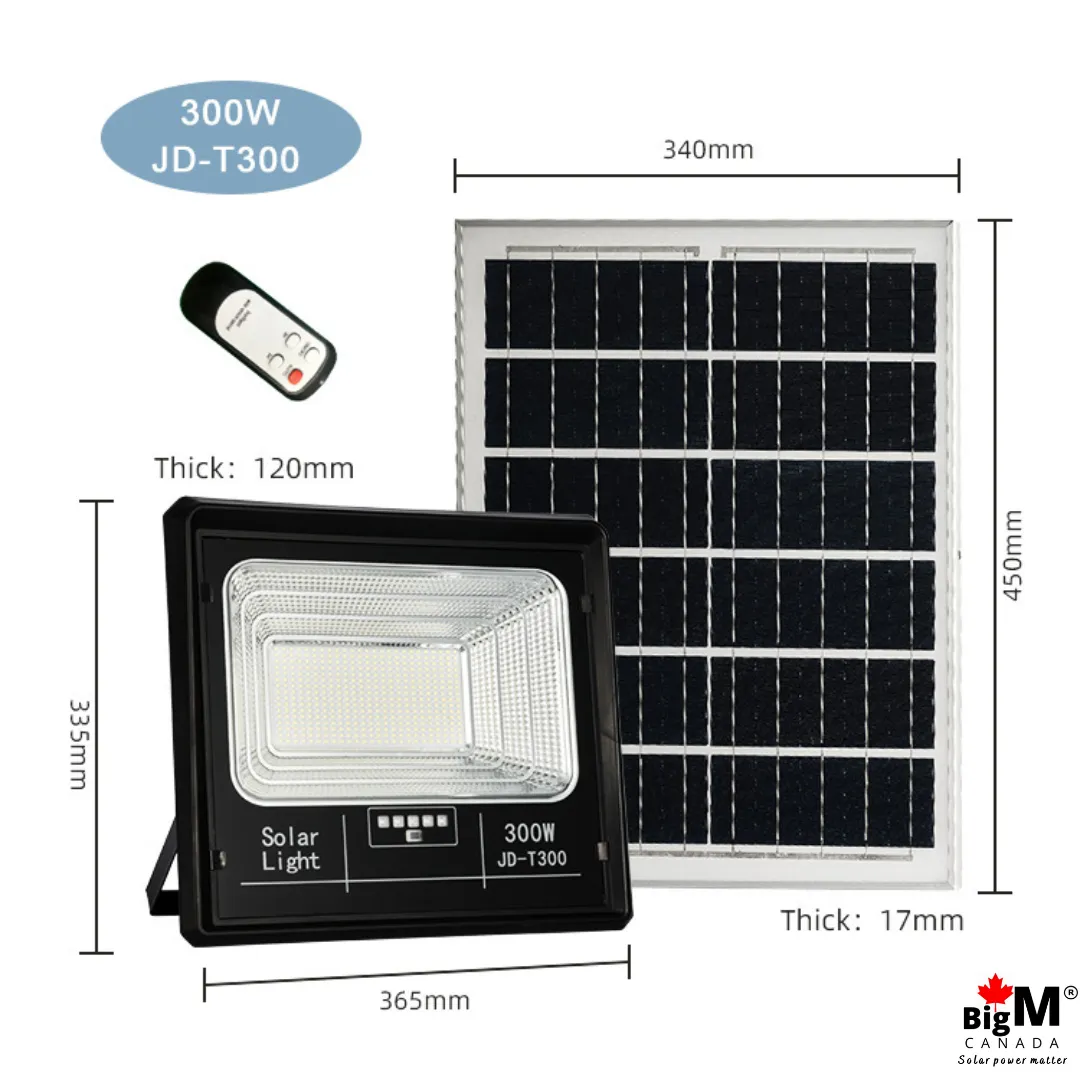 BigM Solar Bright Flood Lights – 100W, 200W & 300W for Constant Lighting