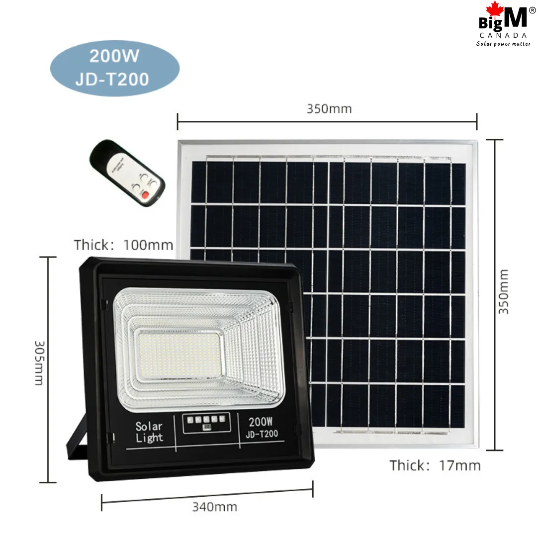 BigM Solar Bright Flood Lights – 100W, 200W & 300W for Constant Lighting