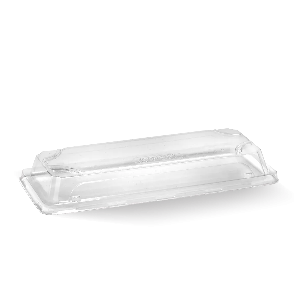 Biopak BioCane Sushi Tray PLA Lid Long 600pcs