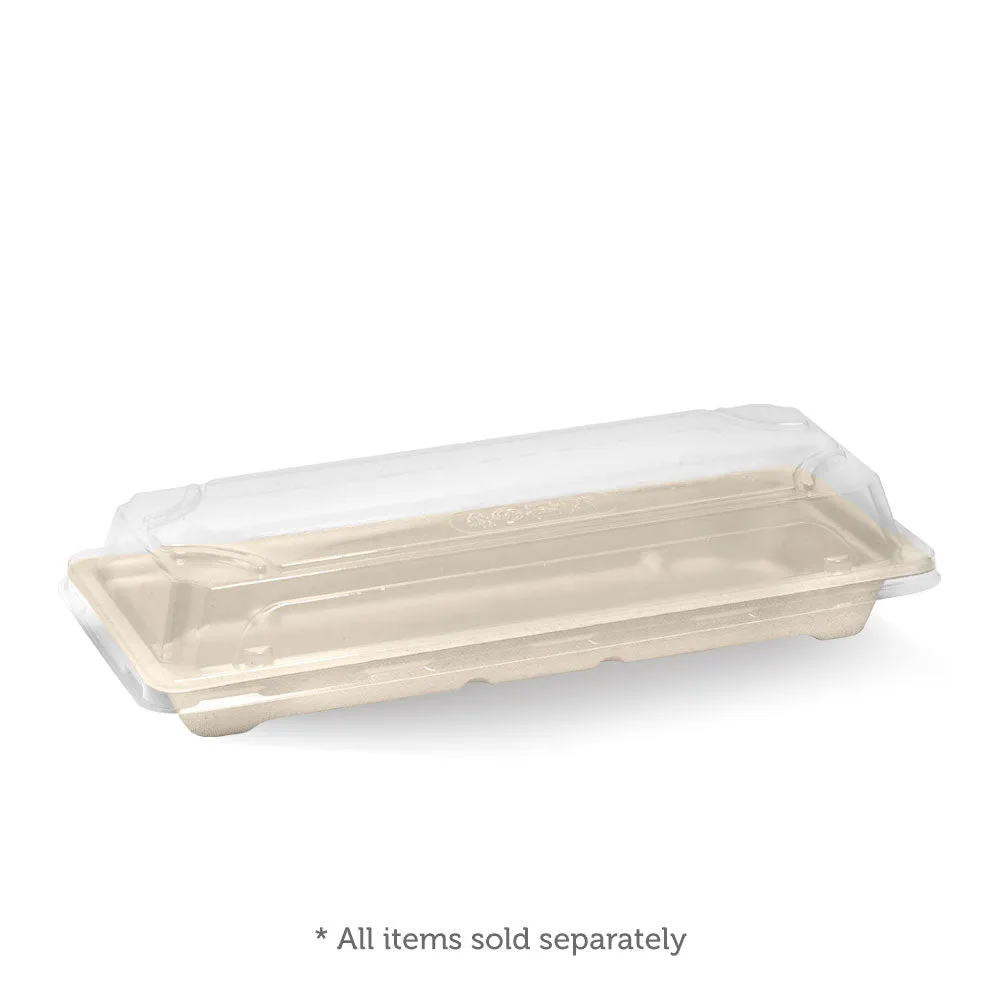 Biopak BioCane Sushi Tray PLA Lid Long 600pcs