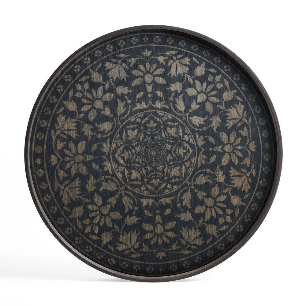 Black Marrakesh Large Wooden Tray