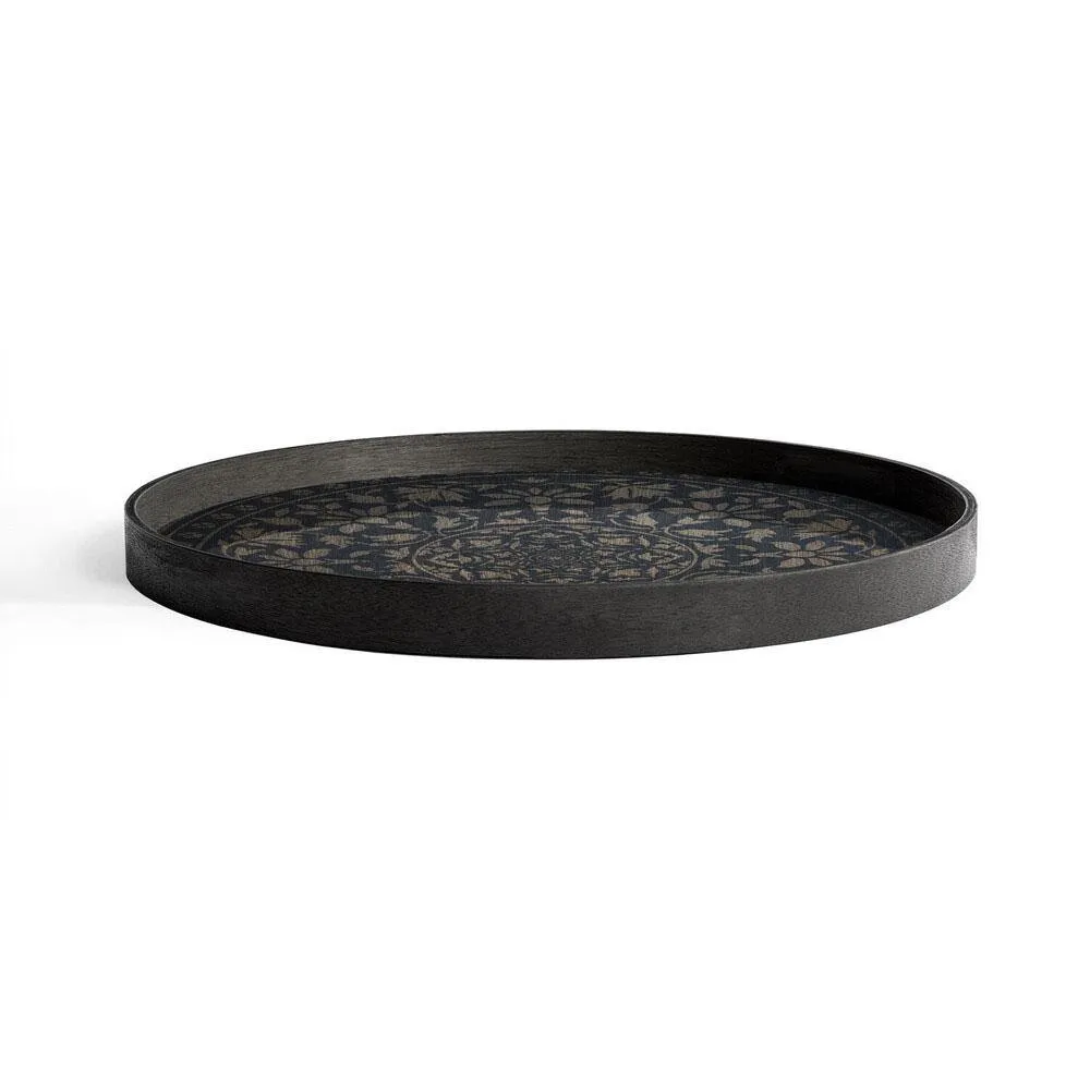 Black Marrakesh Large Wooden Tray