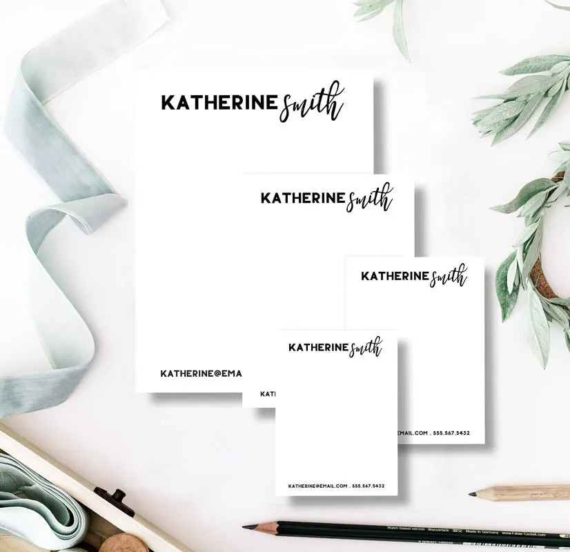 Block Script Personalized Notepad