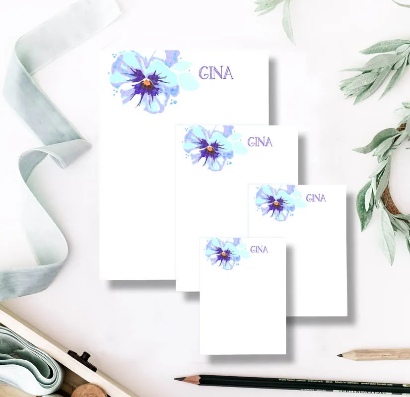 Blue Pansy Notepad