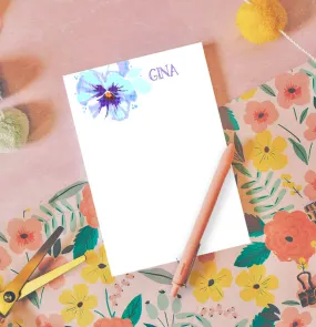 Blue Pansy Notepad