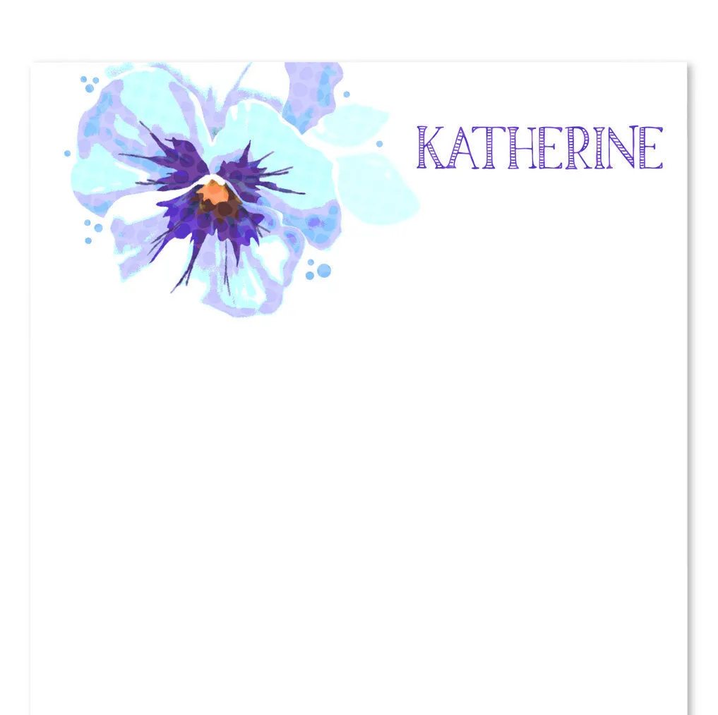 Blue Pansy Notepad