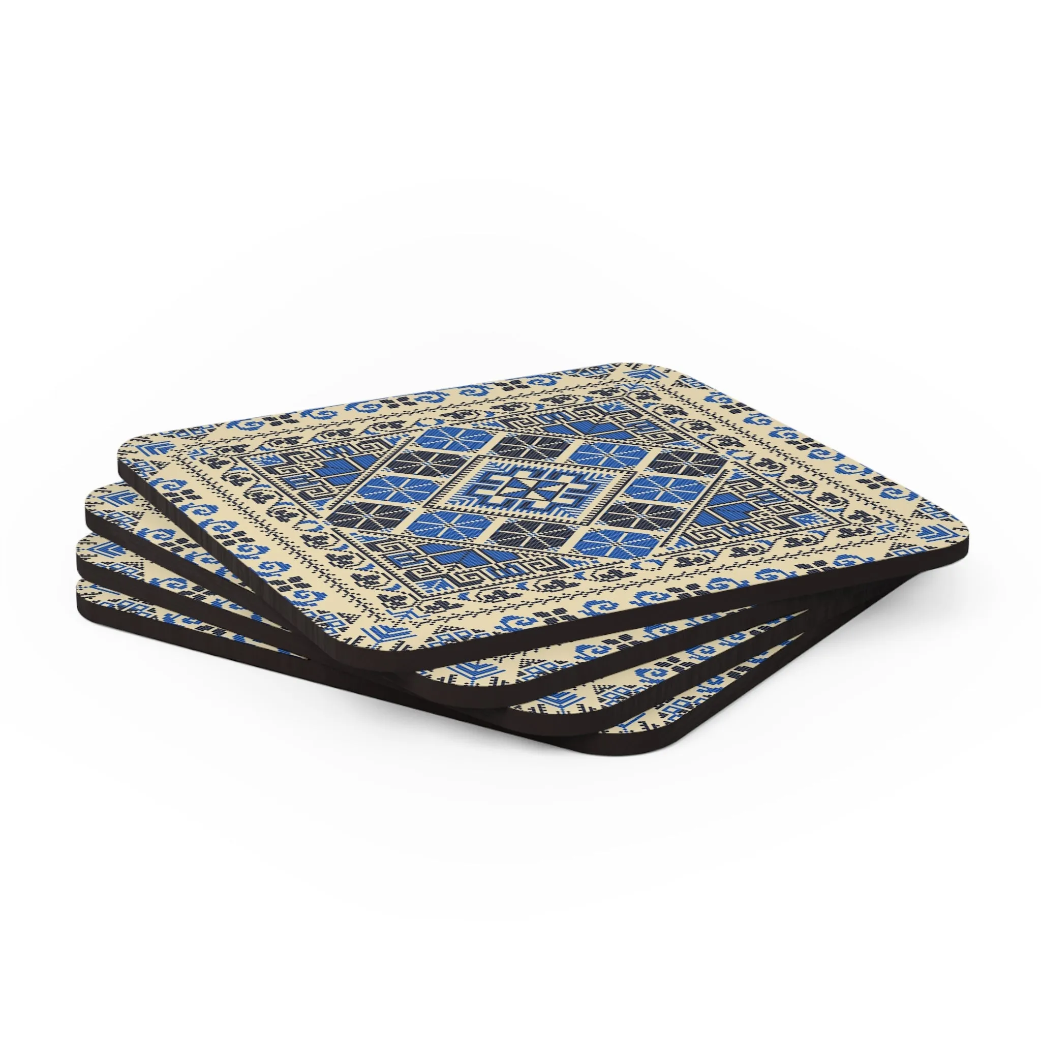 Blue Thread Coaster Set