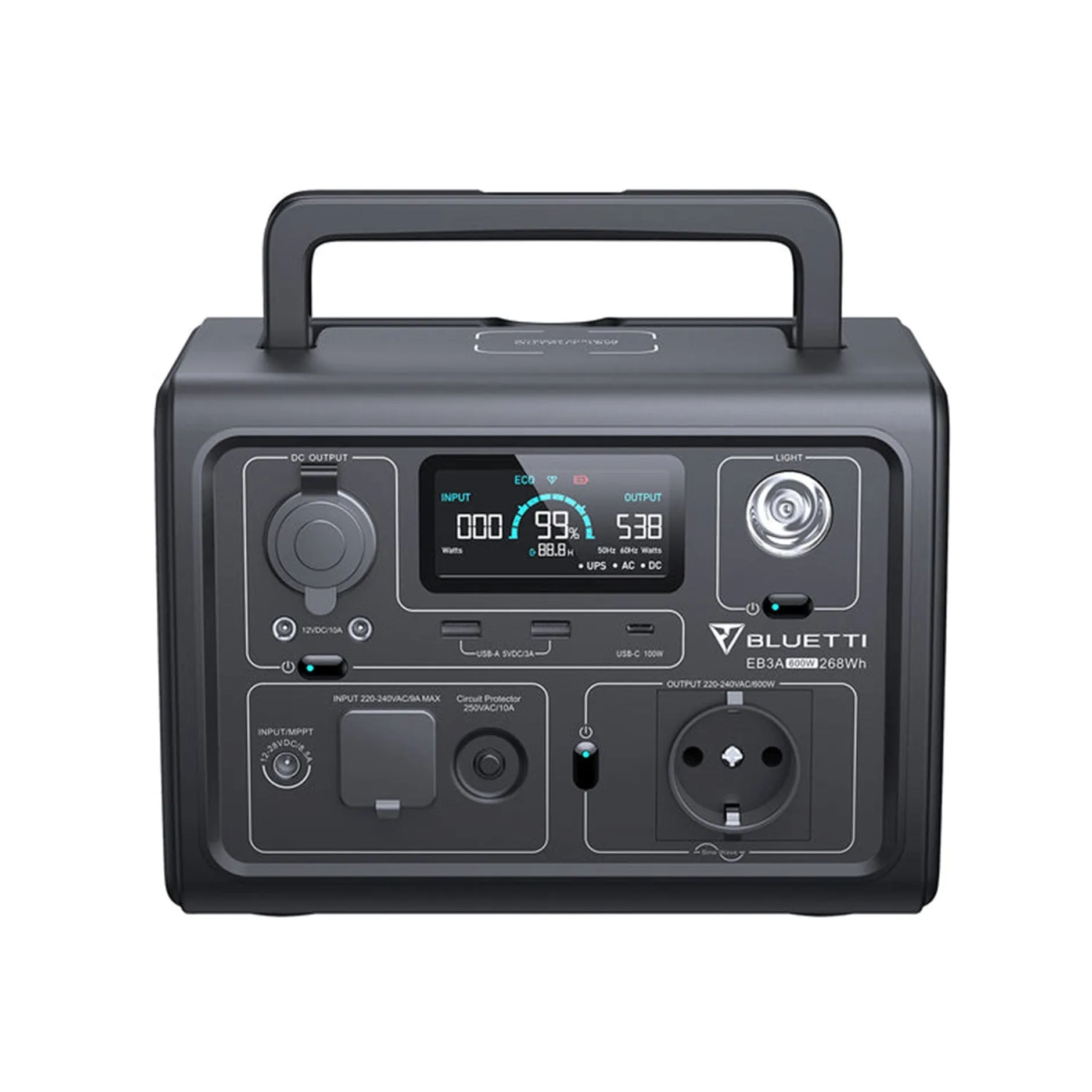 Bluetti EB3A portable solar power station