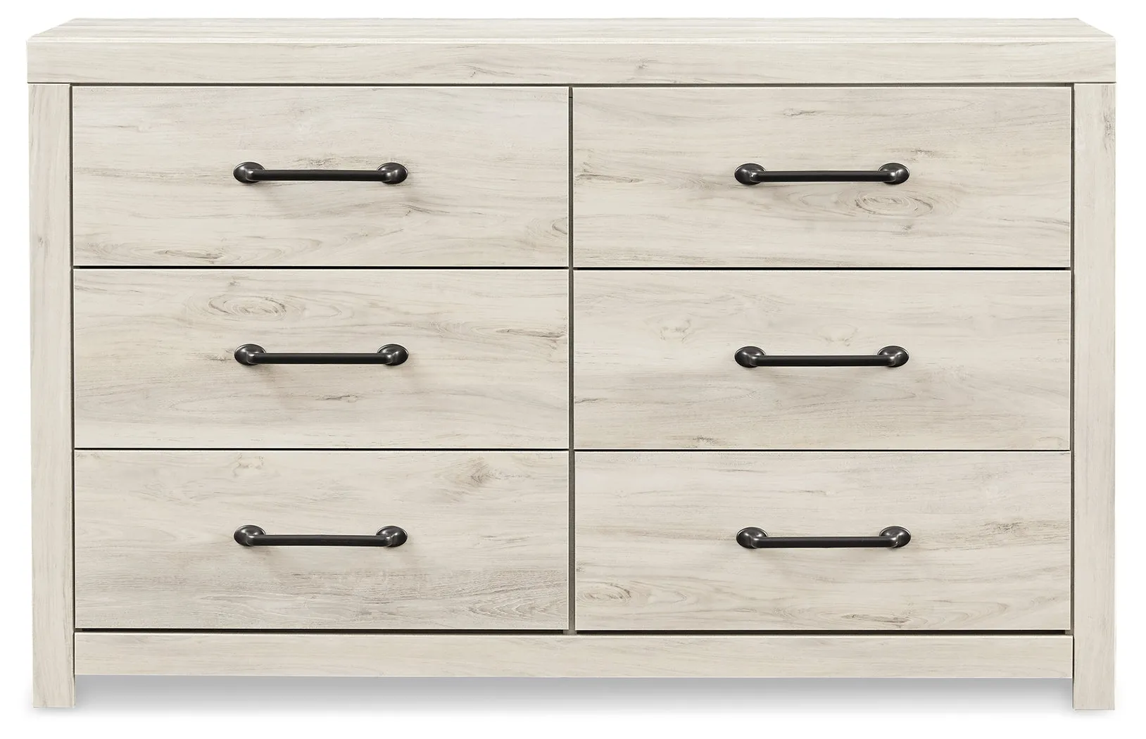 Cambeck Queen Panel Bed with 2 Storage Drawers with Dresser in Whitewash