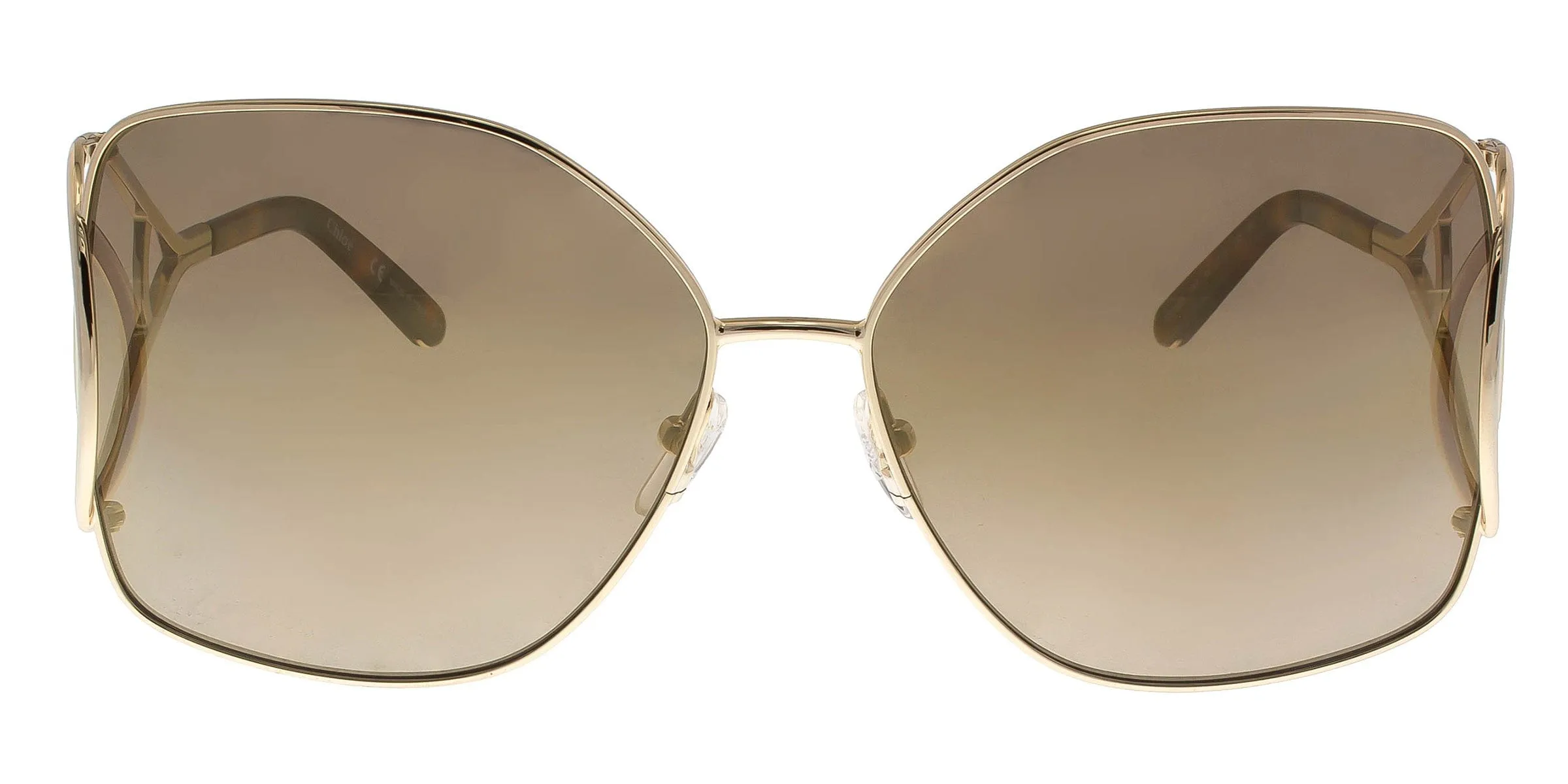Chloe CE135/S 757 Gold/Havana Butterfly Sunglasses-Oversized fit