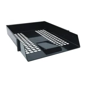 Contract A4 Black Letter Tray (Mesh design and economical plastic construction)