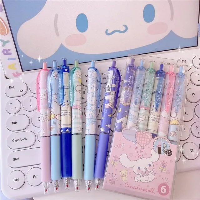 Cute Cartoon Rabbit Gel Pen 6pcs/Set