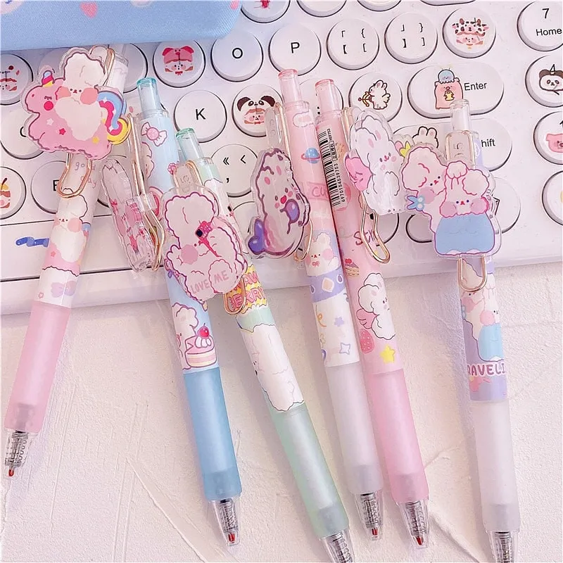 Cute Cartoon Rabbit Gel Pen 6pcs/Set