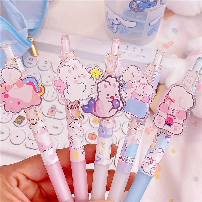 Cute Cartoon Rabbit Gel Pen 6pcs/Set