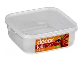 Décor Tellfresh™ 500ml Square Food Container