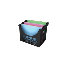 Deflecto Sustainable Office Desktop Hanging File Holder - 9.6" Height x 13.3" Width x 8.5" Depth - Desktop - Recycled - Black - 1Each