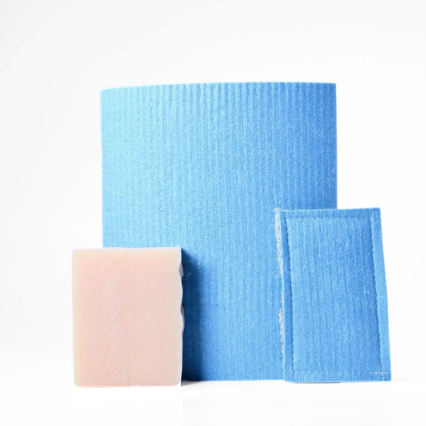 Dish Soap Bar Starter Kit - Dish Soap Bar, Cellulose Cloth & Loofie Scrubber