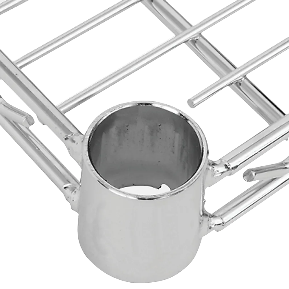 Durable Adjustable Chrome Wire Storage Shelf 90x35cm Steel