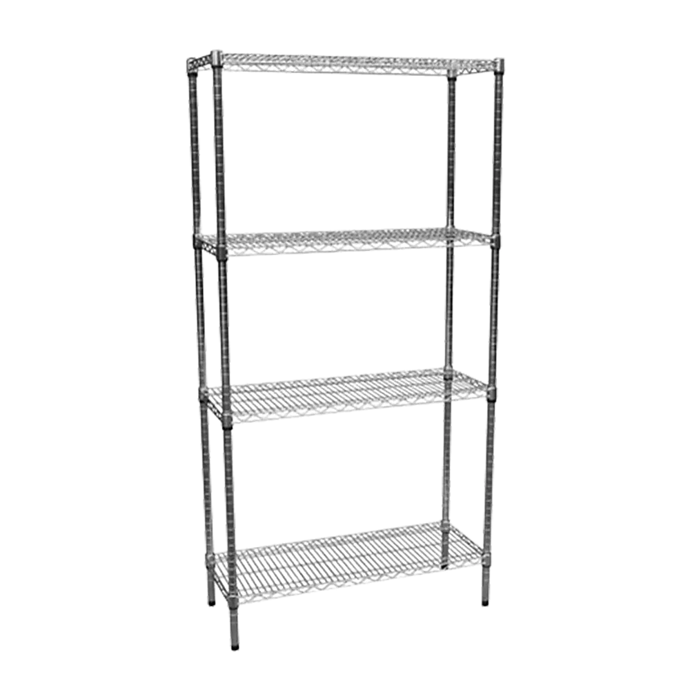 Durable Adjustable Chrome Wire Storage Shelf 90x35cm Steel