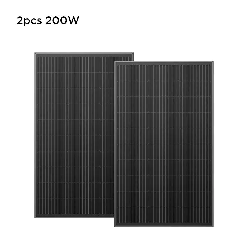 EcoFlow 2PCS 100W Rigid Solar Panel 23% High Efficiency IP68 Waterproof Solar Panel Kits PV Charging Power With Mounting Feet