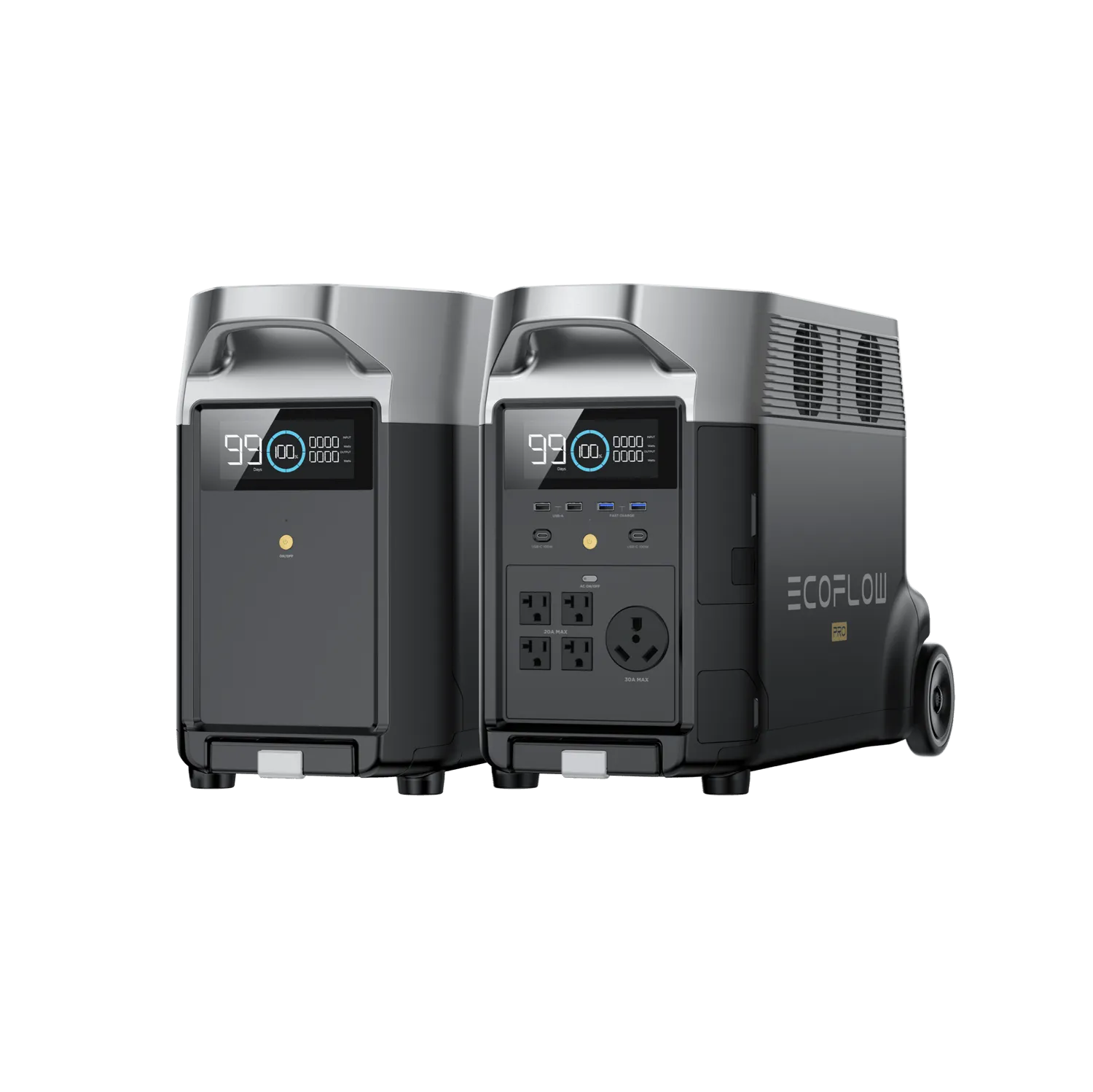 EcoFlow DELTA Pro   DELTA Pro Smart Extra Battery - With Handle & Wheels for Home Backup Outdoors RV High-Power Appliances Emergency
