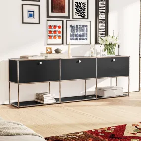 everyday Metal Steel Storage Organizer Open Closet Freestanding Cube Shelf Bookcase for Living Room Bedroom,White