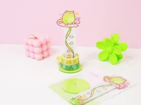 Froggo Washi Tape Stand | Cute Acrylic Desk Organiser | Cottagecore Frog Aesthetic