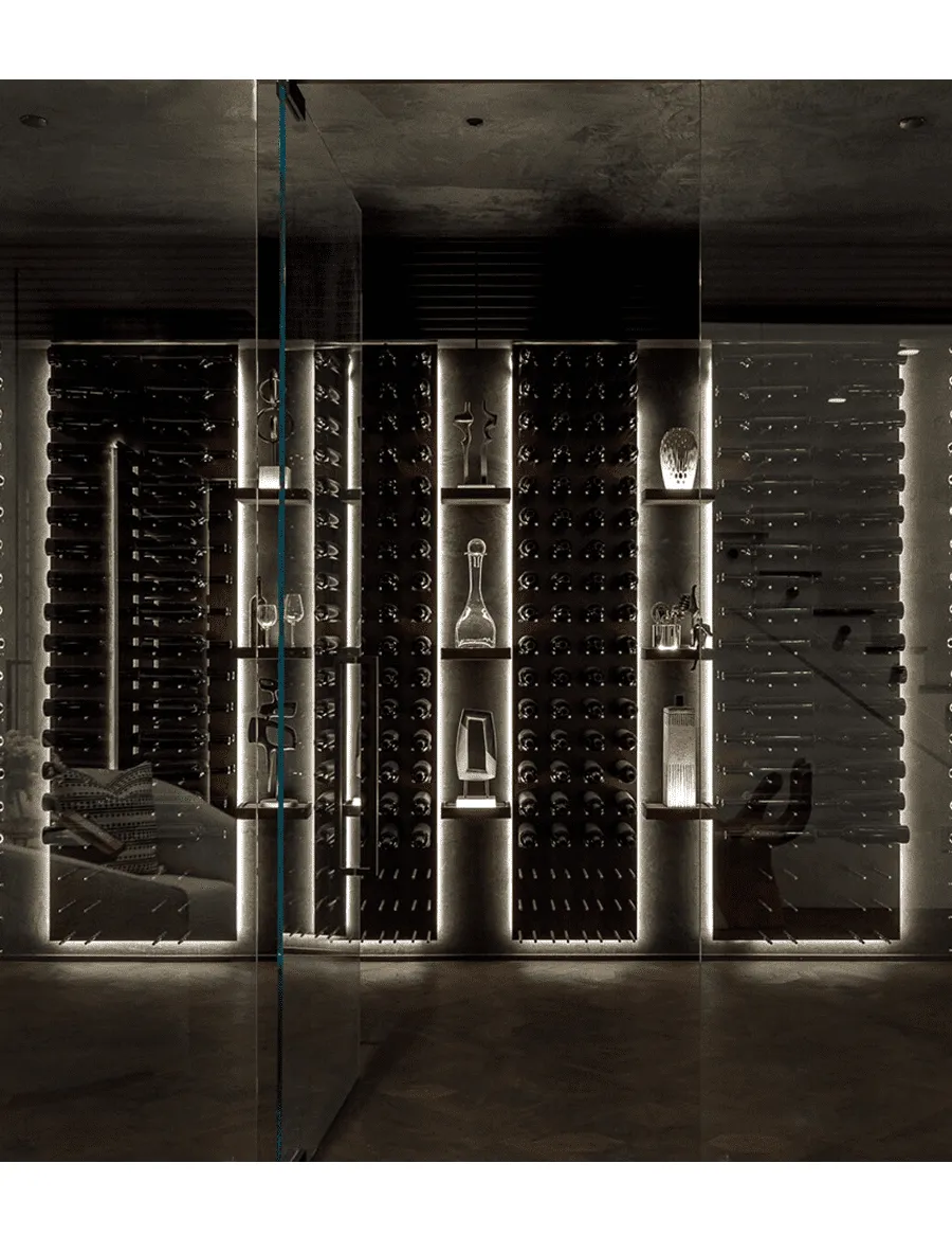 Fusion Wine Wall (Cork Forward) - Dark Stain (3 Foot)
